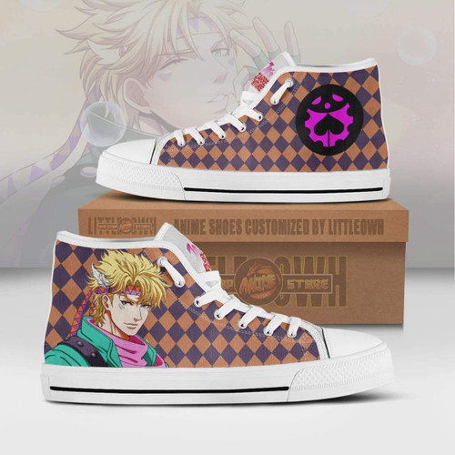 Caesar Anthonio Zeppeli High Top Canvas Shoes Custom JoJo's Bizarre Adventure Anime Sneakers