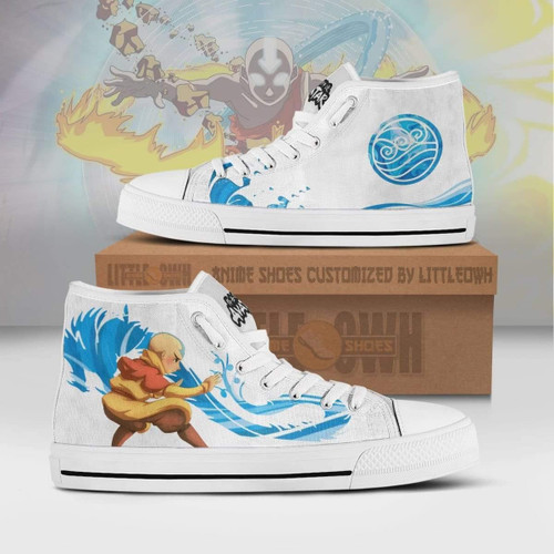 Aang High Top Canvas Shoes Custom Avatar: The Last Airbender Anime Sneakers