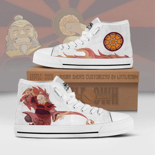 Iroh High Top Canvas Shoes Custom Avatar: The Last Airbender Anime Sneakers
