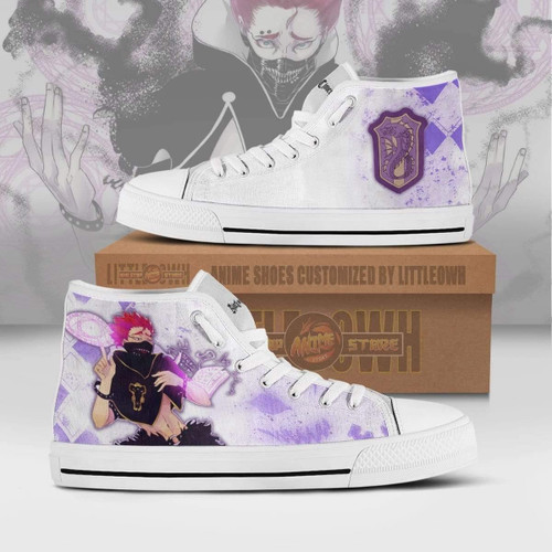 Zora Ideale High Top Canvas Shoes Custom Black Clover Anime Sneakers