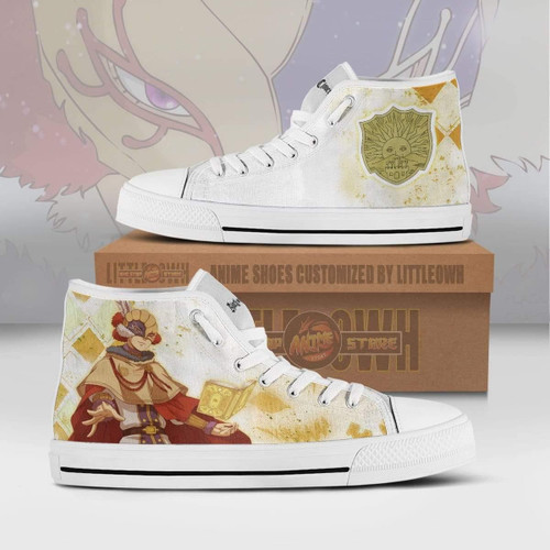 William Vangeance High Top Canvas Shoes Custom Black Clover Anime Sneakers