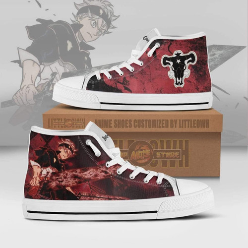 Asta High Top Canvas Shoes Custom Black Clover Anime Sneakers