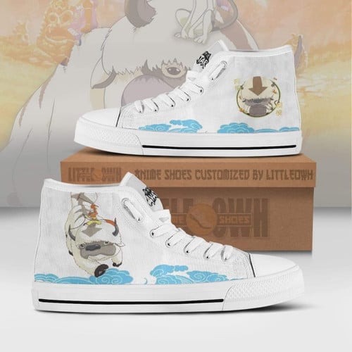 Appa High Top Canvas Shoes Custom Avatar: The Last Airbender Anime Sneakers