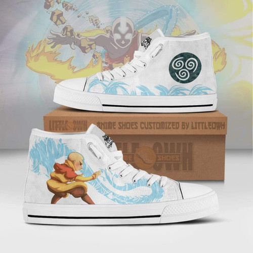Aang High Top Canvas Shoes Custom Airbending Avatar: The Last Airbender Anime Sneakers