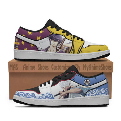 Gintoki x Shinsuke Shoes Low JD Sneakers Custom Gintama Anime Shoes