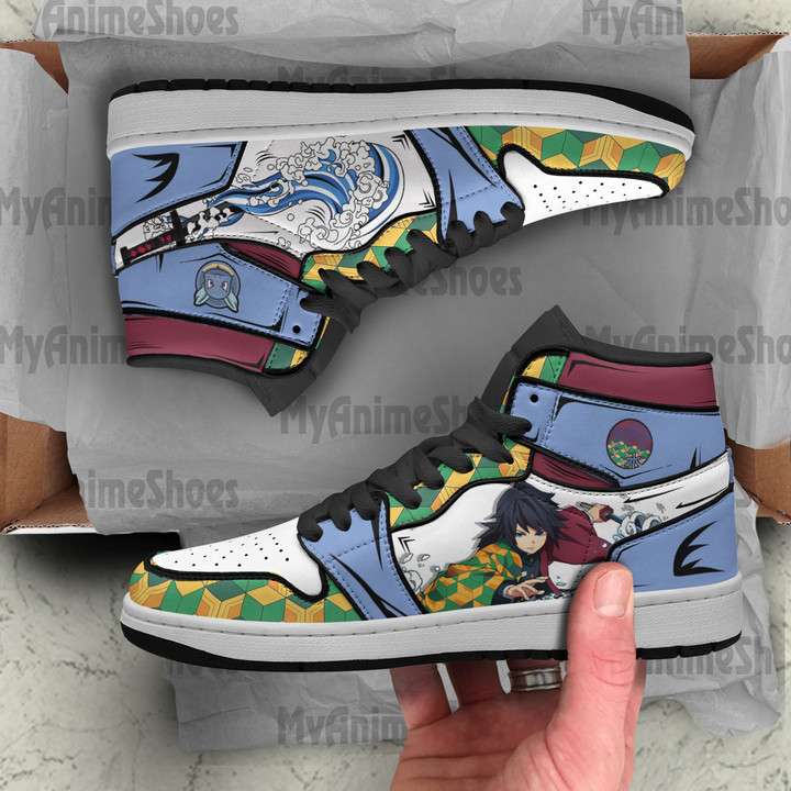 Shoes Wartortle x Giyu Demon Slayer - Pokemon Custom JD Sneakers