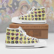 One Piece High Top Canvas Shoes Custom Cute Chibi Face Anime Sneakers - LittleOwh - 1