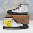 Pikachu High Top Canvas Shoes Custom Pokemon Anime Sneakers - LittleOwh - 2