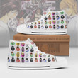 Death Note High Top Canvas Shoes Custom Cute Chibi Face Style Anime Sneakers - LittleOwh - 1
