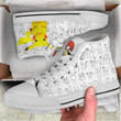 Pikachu High Top Canvas Shoes Custom Pokemon Anime Sneakers - LittleOwh - 3