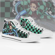 Tanjiro KNY Anime Custom All Star High Top Sneakers Pattern Canvas Shoes - LittleOwh - 2