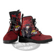 Red Riot Leather Boots Custom Anime MHA Hight Boots