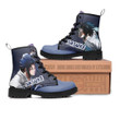 Sasuke Genin Leather Boots Custom Anime Naruto Hight Boots