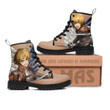 Armin Arlelt Leather Boots Custom Anime Atack on titan Hight Boots