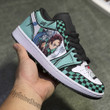 Tanjiro Sun And Water Breathing Shoes Low JD Sneakers Custom Demon Slayer Water Breathing Anime Shoes