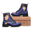 Miroku Leather Boots Custom Anime Inuyasha Hight Boots