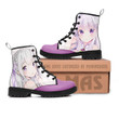 Emilia Leather Boots Custom Anime Re Zero Hight Boots
