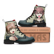 Makoto Naegi Leather Boots Custom Anime Monokuma Hight Boots