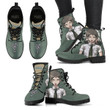 Hajime Hinata Leather Boots Custom Anime Monokuma Hight Boots