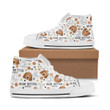 Irish Setter Pattern High Top Canvas Shoes Custom Animals Sneakers