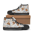 Irish Setter Pattern High Top Canvas Shoes Custom Animals Sneakers