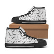 Husky Pattern High Top Canvas Shoes Custom Animals Sneakers