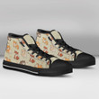 Shiba Pattern High Top Canvas Shoes Custom Animals Sneakers