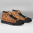 Poodle Pattern High Top Canvas Shoes Custom Animals Sneakers