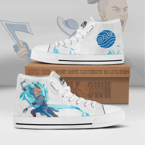 Sokka High Top Canvas Shoes Custom Avatar: The Last Airbender Anime Sneakers