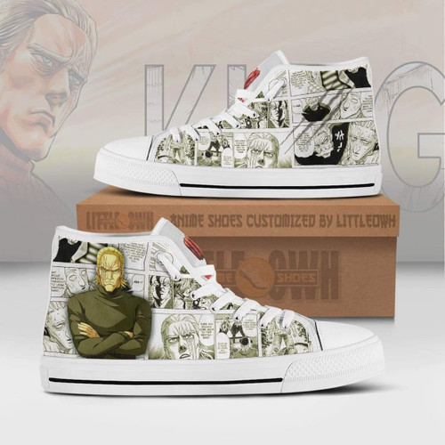 King High Top Canvas Shoes Custom One Punch Man Anime Mixed Manga Style