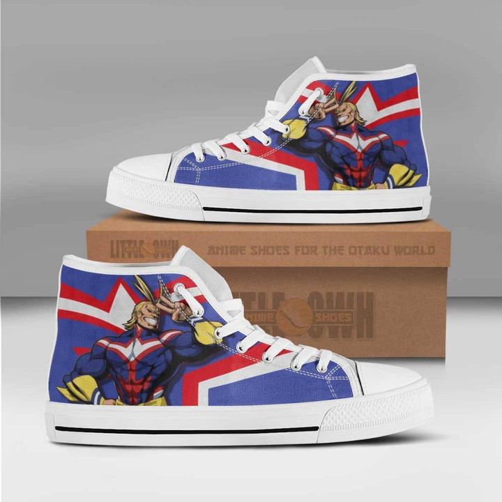 All Might Golden Age My Hero Acadamia Hero Custom All Star High Top Sneakers Canvas Shoes - LittleOwh - 1