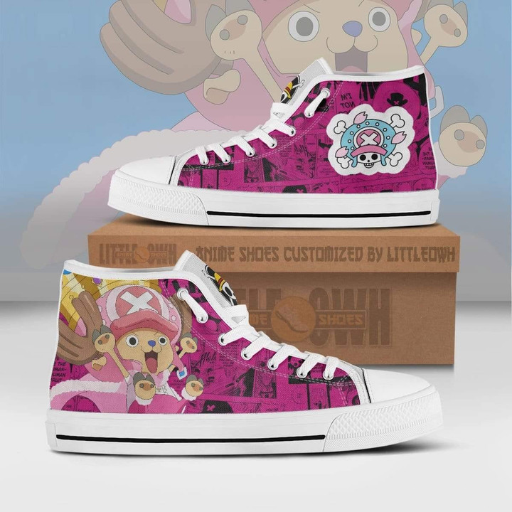Tony Tony Chopper High Top Shoes Custom One Piece Anime Canvas Sneakers - LittleOwh - 1