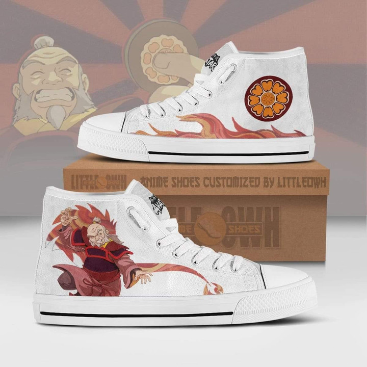 Iroh High Top Canvas Shoes Custom Avatar: The Last Airbender Anime Sneakers - LittleOwh - 1