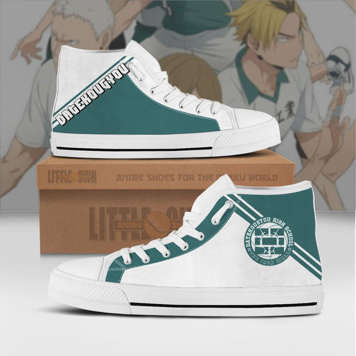 Date Tech High Haikyuu Anime Custom All Star High Top Sneakers Canvas Shoes - LittleOwh - 1