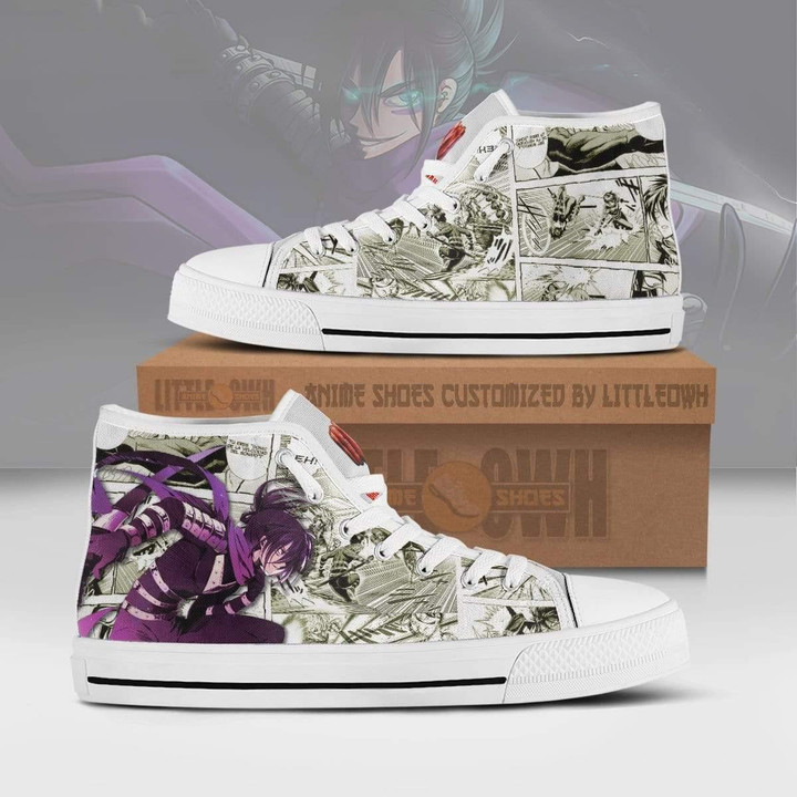 Sonic High Top Canvas Shoes Custom One Punch Man Anime Mixed Manga Style - LittleOwh - 1