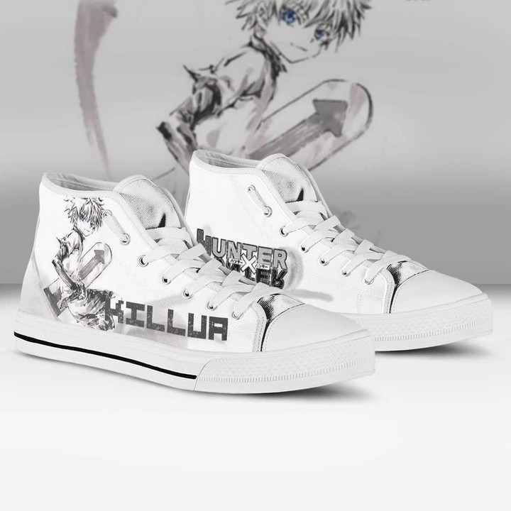 Hunter x Hunter Killua Shoes Anime High Tops Custom Sneakers - LittleOwh - 4