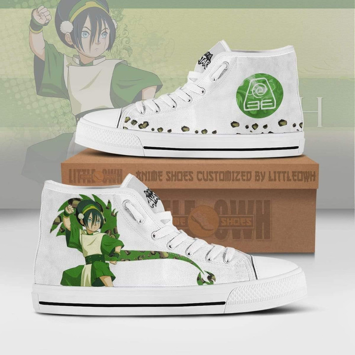 Toph Beifong High Top Canvas Shoes Custom Avatar: The Last Airbender Anime Sneakers - LittleOwh - 1