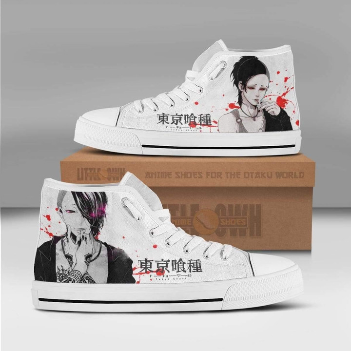 Uta Tokyo Ghoul Anime Custom All Star High Top Sneakers Canvas Shoes - LittleOwh - 1