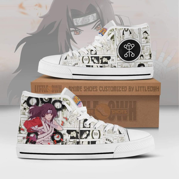 Naruto High Tops Kurenai Shoes Custom Anime Canvas Sneakers Mixed Manga Style - LittleOwh - 1