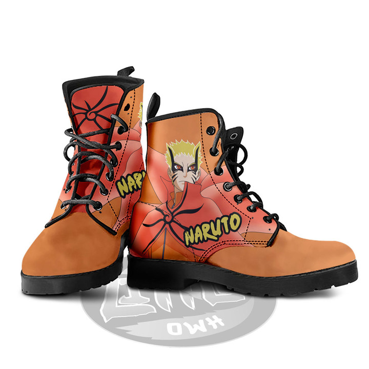 Naruto baryon Leather Boots Custom Anime Naruto Hight Boots