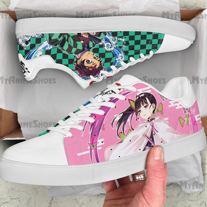 Tanjiro x Kanao Skate Shoes Custom Demon Slayer Anime Sneakers