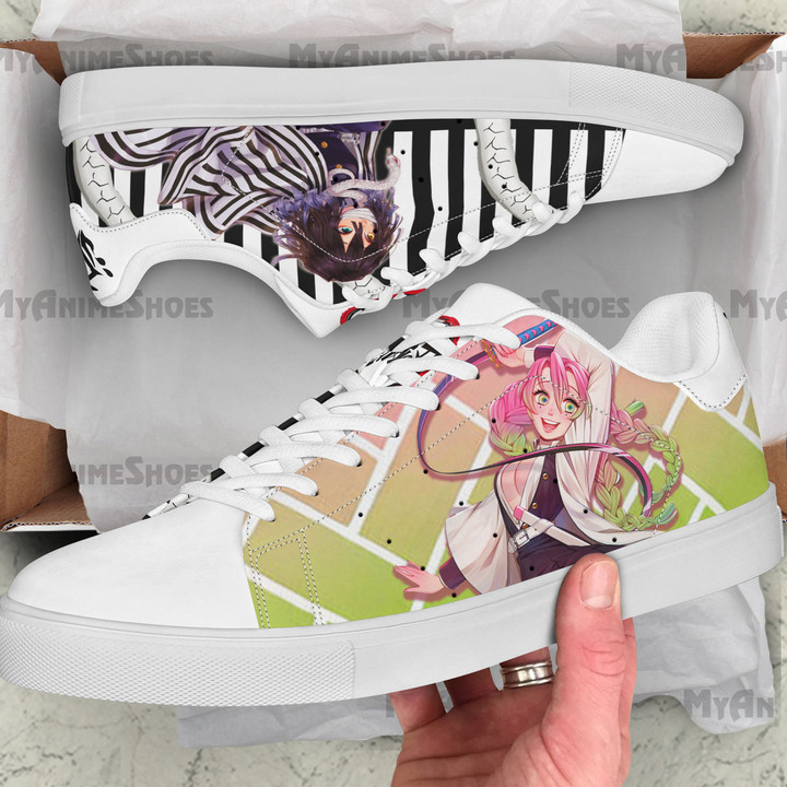 Obanai x Mitsuri Skate Shoes Custom Demon Slayer Anime Sneakers
