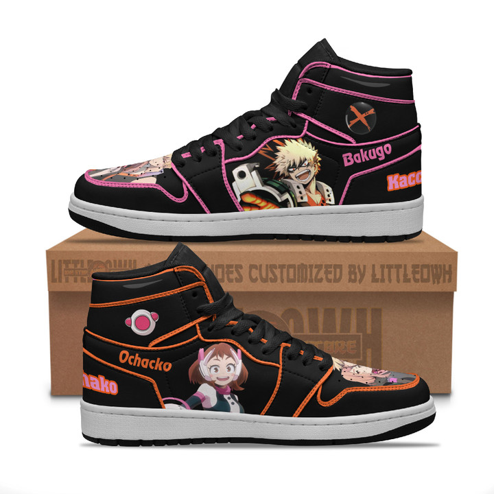 Ochako and Katsuki Anime Shoes My Hero Academia Custom JD Sneakers