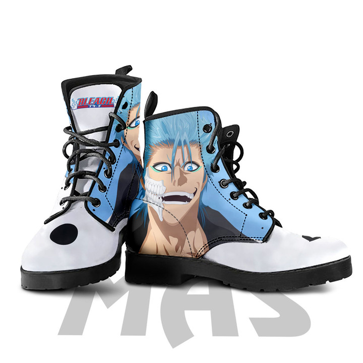 Grimmjow Jeagerjaques Leather Boots Custom Anime Bleach Hight Boots