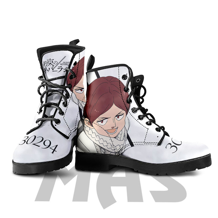 Nat Leather Boots Custom Anime The Promised Neverland Hight Boots