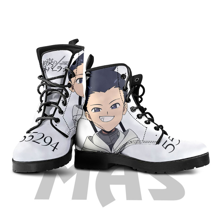 Thoma Leather Boots Custom Anime The Promised Neverland Hight Boots