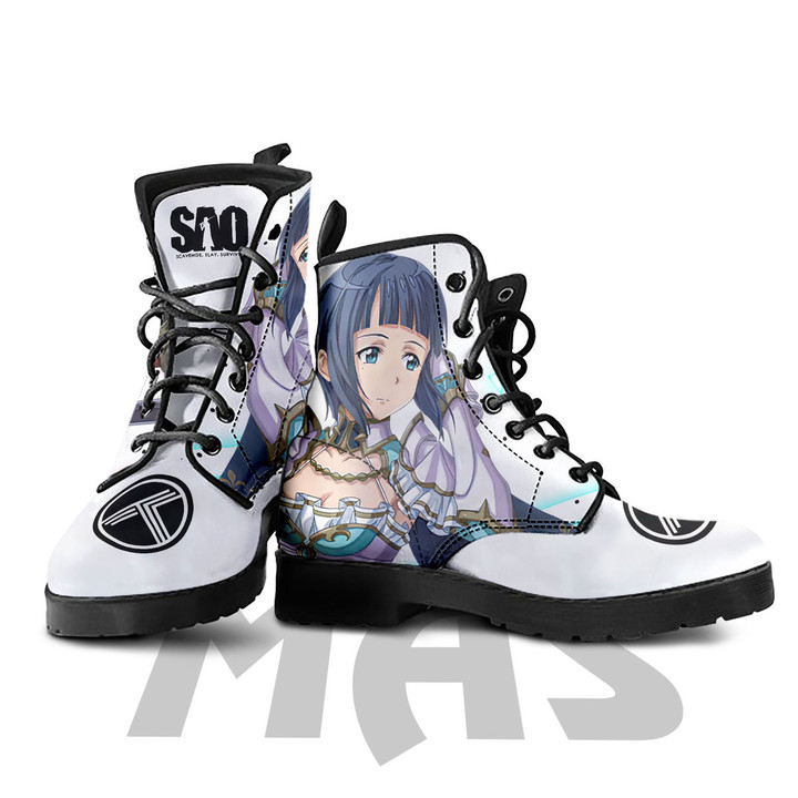 Sachi x Kirito Leather Boots Custom Anime Sword Art Online Hight Boots