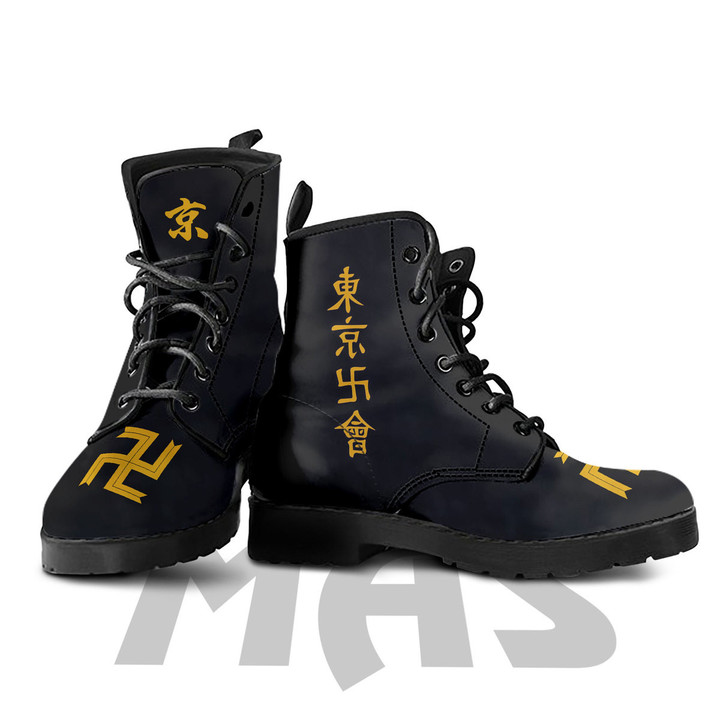 Tokyo Manji Leather Boots Custom Anime Tokyo Renvengers Hight Boots