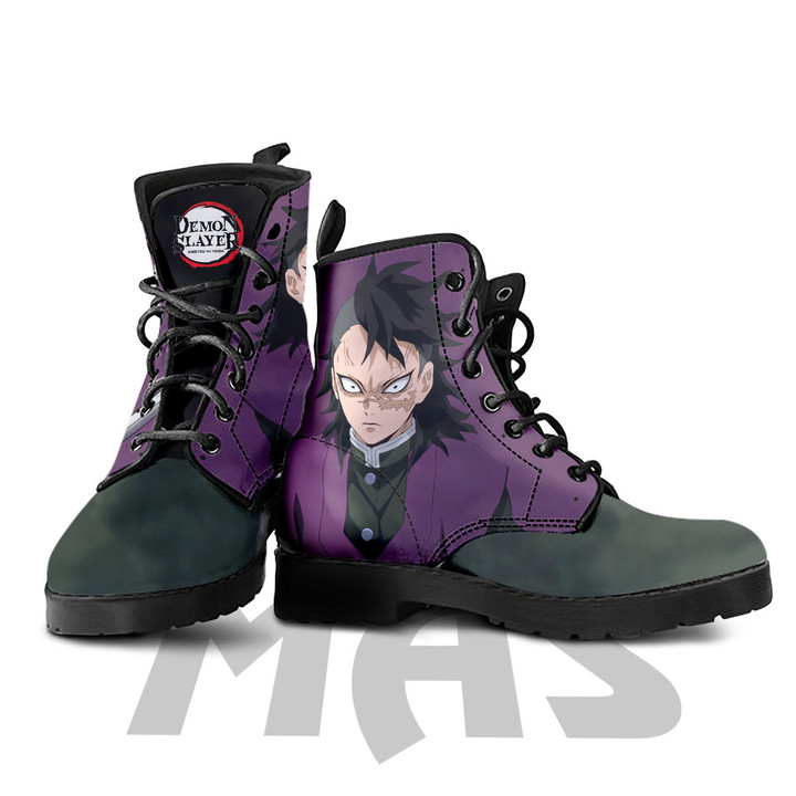 Genya Shinazugawa Leather Boots Custom Anime Demon Slayer Hight Boots