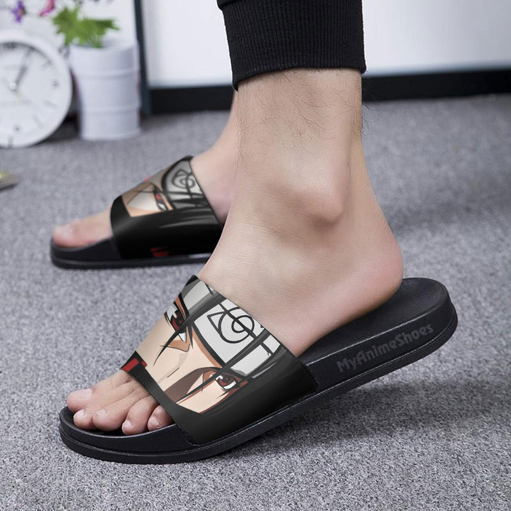 Itachi Uchiha Pattern Sandals Custom Naruto Footwear